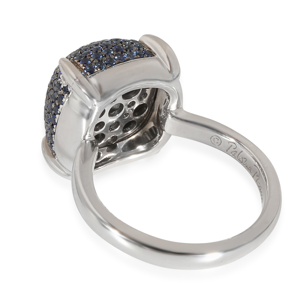 Tiffany & Co. Paloma Picasso Sugar Stack Blue Sapphire Ring in 18k White Gold - Picture 2 of 5